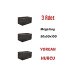 AYHOME Çeyizlik Ürünler Buyuk Boy Hurç Oyuncak Saklama Kutusu Büyük Dolap İçi Organizer Sepet Ev