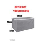 AYHOME Gri Renk Hurç Yorgan Yastık Hurcu Battaniye Baza Altı Hurcu Kiyafet Hurcu Saklama Fermuarlı Hurç