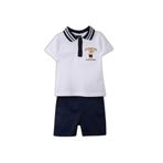 Ayı Baskılı Pike 2li Takım Erkek Bebek H2894A526SM, 12-18 AY