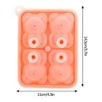 Ayı Buz Topu Tepsisi B 4 Izgaralar Silikon Buz Topu Makinesi Büyük Yuvarlak Küre Yüksek Toplar 6.5 cm Viski Kokteyl Bar Dondurucu Araçları Için 3D Buz Kalıp Küp Tepsisi (Yurt Dışından) - Ice Cream Tubs - Renkli