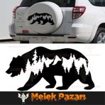 Ayı Doğa Manzara Off Road Oto Sticker