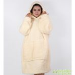 Ayıcı Oyuncak Welsoft Peluş Polar Giyilebilir Battaniye Pijama - 70 x 110 cm - Krem