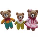Ayıcık Ailesi Amigurumi Organik Oyuncak