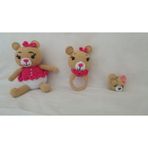 Ayıcık Bobi Uyku Arkadaşı Çıngırak ve Anahtarlık Amigurumi Organi