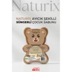 Ayıcık Şekilli Kahverengi Süngerli Çocuk Sabunu 130Gr