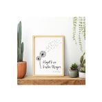 Ayışığı Dizayn Yaz Kuşlar Uçuyor Hayat Kısa Ahşap Çerçeveli Poster Tekli Dekor Duvar Tablo Seti;Bej 21 X 30