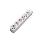 Ayka 77 602 01 1m 6lı Usb Çıkışlı Topraklı Grup Priz