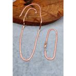 Aykat SET-397 Yassı Kolye ve Bileklik Rose Gümüş Takımı