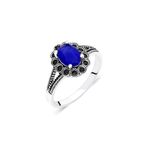Aykat YZK-399 Safir Taşlı Gümüş Yüzük