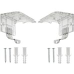 AYLIFU 2 ADET 1 "25mm Akülü Gölge Braketi Montaj Braketi Metal Klipsli 1" (25mm) PVC Akülü Petek Perdeleri ve Katlanır Perdeler Akülü Deklanşör Başlığı Kılavuz Kelepçesi
