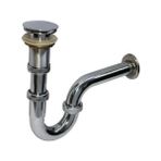 Aylina Mey Ithalat® Krom Lavabo Sifonu Stoplu Pop-Up 32 mm