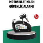 Aylina Mey Ithalat® Titreşim Sensörlü Alarm Disk Kilidi Motosiklet Scooter Bisiklet