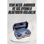 Aylina Mey Ithalat® Yeni Nesil Bluetooth Kulaklık Uzun Pil Ömrü El Fenerli Dijital Şarj Göstergeli