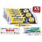 Aym Grup Endüstriyel Jumbo Çöp Torbası 80X110 cm 90 Lt – 5 Paket (Toplam 50 Adet) Kalın ve Dayanıklı Çöp Poşeti Hediye Mini Poşet