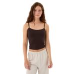 Ayma Active Basic Askılı Atlet - EcoVero Viskoz, Çift Katlı, Askılı, Geniş Yaka, Basic ve Günlük (Kahverengi, M)