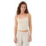 Ayma Active Basic Askılı Atlet - EcoVero Viskoz, Çift Katlı, Askılı, Geniş Yaka, Basic ve Günlük (Krema, S)