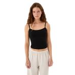 Ayma Active Basic Askılı Atlet - EcoVero Viskoz, Çift Katlı, Askılı, Geniş Yaka, Basic ve Günlük (Siyah, L)
