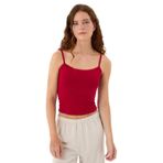 Ayma Active Basic Askılı Atlet - EcoVero Viskoz, Çift Katlı, Askılı, Geniş Yaka, Basic ve Günlük (Vişne, S)
