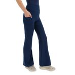 Ayma Active Cepli Flare Pantolon – Bol Paça, Yüksek Bel, Korsajlı ve Rahat Kesim, EcoVero™ Kumaş (Indigo, XS)