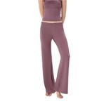 Ayma Active EcoVero Viskoz Bol Paça Flare Pijama Pantolon (Lila, S)