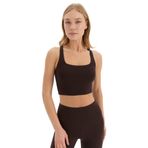 Ayma Active EcoVero Viskoz Yüzücü Yoga Bra – Pilates ve Yoga Büstiyer, Arkası Çapraz Spor Sütyeni, Nefes Alan Kumaş (Kahverengi, XS)