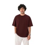 Ayma Active Gots Sertifikalı Organik Pamuk Erkek Oversize T-shirt (Kestane, L)