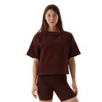 Ayma Active Gots Sertifikalı Organik Pamuk Sweat-Tee T-shirt (Kestane, M)