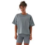 Ayma Active Gots Sertifikalı Organik Pamuk Sweat-Tee T-shirt (Mavi Ladin, M)