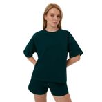 Ayma Active Gots Sertifikalı Organik Pamuk Sweat-Tee T-shirt (Orman Yeşili, XS)