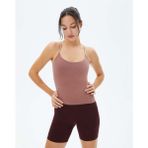 Ayma Active Kadın Gül Kurusu Pembe Sütyenli Yoga Atlet - GOTS Organik Pamuk, İç Sütyenli, Ayarlanabilir Askılı, Yüzücü Sırtlı, Çıkarılabilir Pedli Spor Atlet - XS