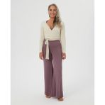 Ayma Active Kadın Lila Flow Şortlu Pantolon - Çift Kat Korsajlı, İç Şort Katmanlı, Bol Paça, Normal Bel, Yoga, Yoga, Pilates ve Günlük Aktiviteler İçin Rahat ve Şık Pantolon - 2XL