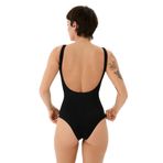 Ayma Active Kadın Low Back Mayo - Kalın Askılı, Astarlı, Sırt Dekolteli, Dayanıklı ve Rahat, Spor ve Plaj Kullanımı İçin Şık Mayo (Siyah, XS)