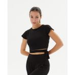 Ayma Active Kadın Siyah Sırt Pencereli Bluz - EcoVero Viskoz, Hafif ve Nefes Alan Kumaş, Sırt Pencereli Detaylı, Göğüs Pedli, Pilates, Yoga, Günlük ve Spor Kullanım İçin Rahat Bluz Crop Top - XS