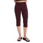 Ayma Active Organik Pamuk Normal Bel Mini Kapri Tayt (Kestane, S)