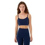 Ayma Active Recycled Göğüs Pedli Askılı Basic Motion Bra Spor Sütyeni (Indigo, XS)