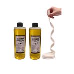 AYMAGNET 2 Adet 250 Ml Kandil Yağı Kokusuz Iç Mekan Gaz Lambası Yağı 250 Ml + 1 Metre Fitil