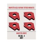 AYMAGNET Mıknatıslı Kaynak Gönyesi, Manyetik Açılı Kaynak Tutucu Mıknatıs - 50 LBS 4’LÜ SET