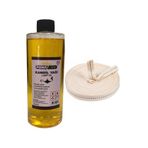 AYMAGNET Point Care Sarı Kandil Yağı Kokusuz Dumansız Iç Mekan Gaz Lambası Yağı 400 Ml + 1 Metre Fitil Sarı