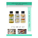 AYMAGNET Yağlı Boya Seti Yardımcı Malzemeler 3 X 100 Ml Terebentin Resim Keten Yağı Ve Fırça Temizleme Sıvısı