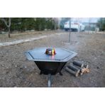 Ayme Outdoorium 61cm- Ateş Çukuru & Barbekü -Mangal - Taşınabilir Boy-Bahçe Şöminesi-Odun, Kömür Yakıtlı