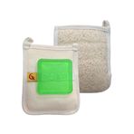 AYMELEK Doğal Kabak Lifli Aloe Vera Sabun Seti Doğal Kabak Lifi Banyo Kesesi