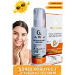 AYMELEK Yüz Güneş Kremi Leke Karşıtı Yüksek Koruyuculu 100 ml Tüm Ciltler Için SPF50+/PA+++