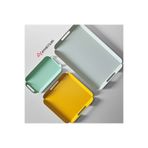 Aymetsan Metal Otomotiv Sanayi 3 Lü Metal Tepsi Seti Çay Tepsisi Sunum Tepsi Seti Tasarım Ödüllü Pastel Soft Hardal Su Yeşili