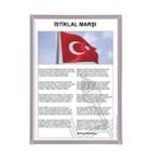AYMİ EĞİTİM Evreka 50X70 Istiklal Marşı Alüminyum Çerçeve
