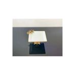 Aymin Kristal Atabey Home Collection-kütahya Porselen Ayaklı Sunumluk Siyah Çiçek Kare 20 Cm prs004ps0
