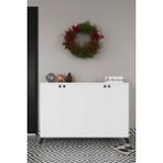 Aymobsan Artemis Beyaz 4 Kapaklı 3 Raflı Ayakkabılık Modern Tasarım ve Düzenli Depolama
