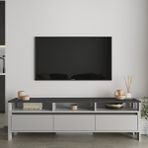Aymobsan Atlas 3 Kapaklı Tv ÜNITESI,160 cm - Antrasit - Gri