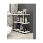 Aymobsan İnci Makyaj Ve Banyo Bakım Ürünleri Organizeri,Çok Amaçlı Düzenleyici,Raf Ünitesi,40 Cm Mermer Desen