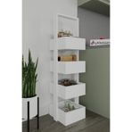 AYMOBSAN Multi 4 Katlı Mutfak Sepeti, Çok Amaçlı Mutfak Rafı, 4 Raflı, 40 CM