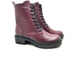 Aymoda 5003 MODA KADIN HAKİKİ DERİ UZUN KONÇLU POSTAL BOT - Bordo
